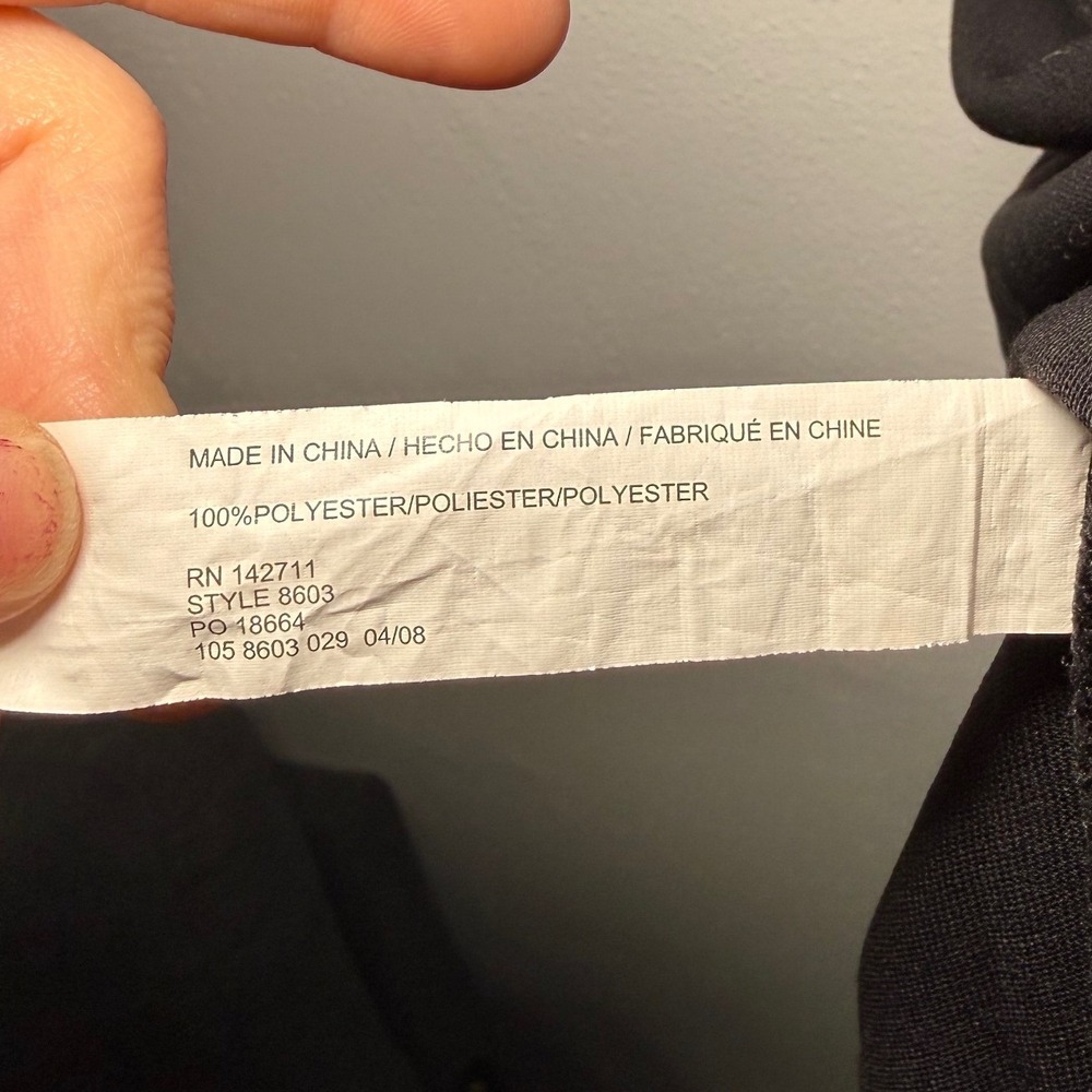 ELOQUII Black Bell Sleeve Tie Back Top Tunic Shirt Womens‎ 18 Career Minimalist - Picture 4 of 9